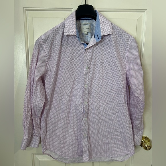 Construct Men’s 16.5 Slim Fit Stretch Button Down Shirt - Picture 1 of 9